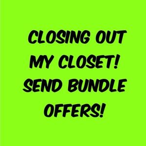 Moving and Closing Out My Closet Sale! Send offers or bundle to save even more!